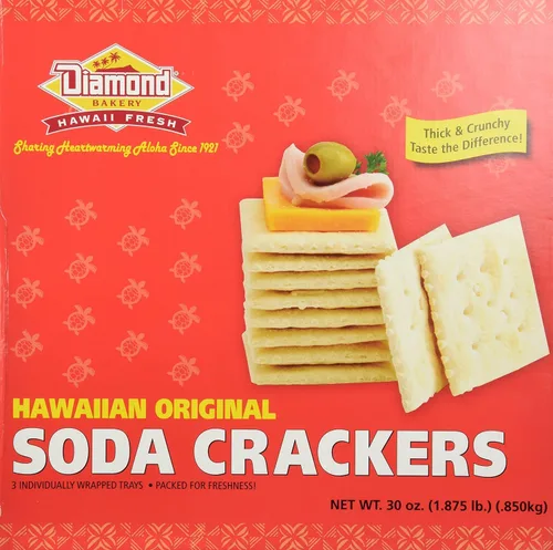 Miniatura 7 de Diamond Bakery - Galletas de soda hawaianas originales (tapas sin sal) Peso neto: 13 onzas.
