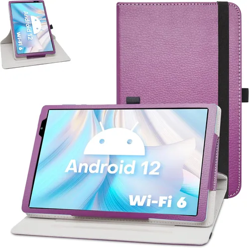 Miniatura 8 de Bige para tabletas TECLAST P26T/Vortex T10M Pro Plus de 10.1", soporte giratorio de 360 grados con cubierta de bonito patrón, color negro