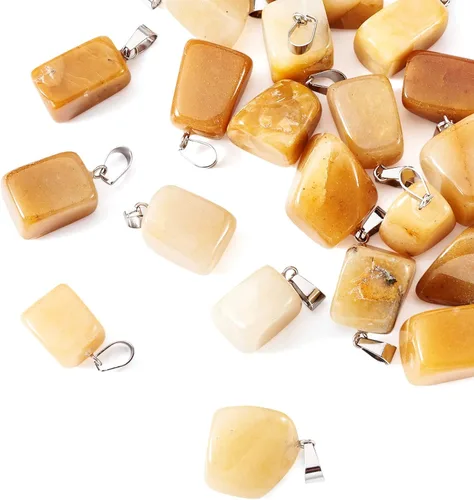 Miniatura 11 de Beadthoven - 24 dijes de piedras preciosas irregulares naturales, piedras curativas mixtas, chakras, reiki, pepita, piedras preciosas para hacer