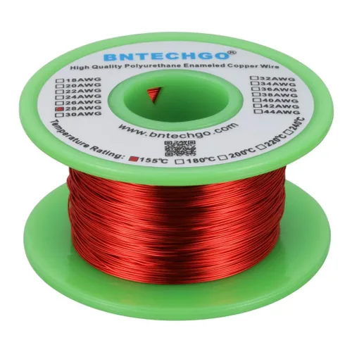 Miniatura 34 de BNTECHGO - Alambre magnético de 26 AWG, cable de cobre esmaltado para bobinado, 4 onzas, 0.0157 pulgadas de diámetro, 1 bobina de color rojo, Rojo 4