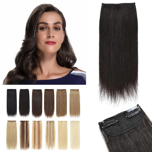 Miniatura 9 de SEGO 2 extensiones de cabello corto con clip de 4 pulgadas, 0.56 oz, 100% cabello humano para mujeres con cabello adelgazante que añade volumen