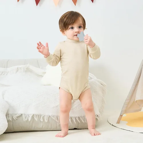 Miniatura 201 de pureborn Mameluco de algodón súper suave para bebés niños y niñas de 0 a 24 meses