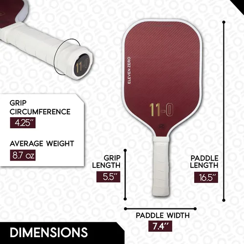 Miniatura 7 de EZ Power K-0.630 in Termoformed Pro Pickleball Paddle Aramida roja y tejido de fibra de carbono cruda Superficie de alta fricción T700