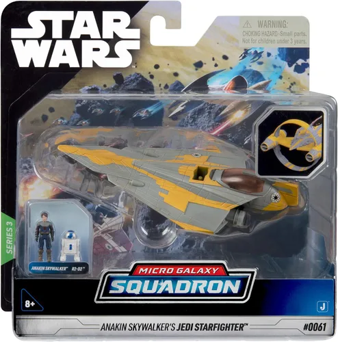 Miniatura 2 de Star Wars Micro Galaxy Squadron Anakin Skywalker's Jedi Starfighter - Vehículo de clase Starfighter de 5 pulgadas con dos accesorios de micro figura