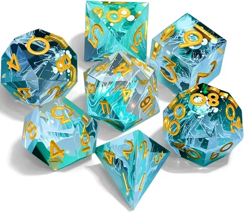 Miniatura 12 de Juego de dados de Dungeons and Dragons DND, juego de dados de resina poliédrica D&D, adecuado para juegos de rol, RPG, Pathfinder, juego de dados DND