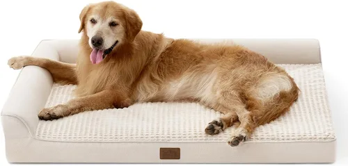 Miniatura 11 de COZY KISS Cama ortopédica para perros de tamaño mediano y pequeño, cama de jaula para perros, cama en forma de L con parte inferior antideslizante