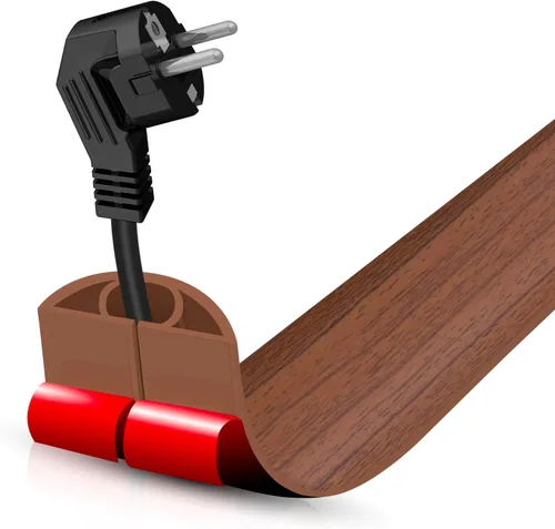 Miniatura 58 de Cubierta autoadhesiva para cables de suelo, gestión de cables de 3.3 pies, protector de tira de extensión para cables, evita tropiezos de cables