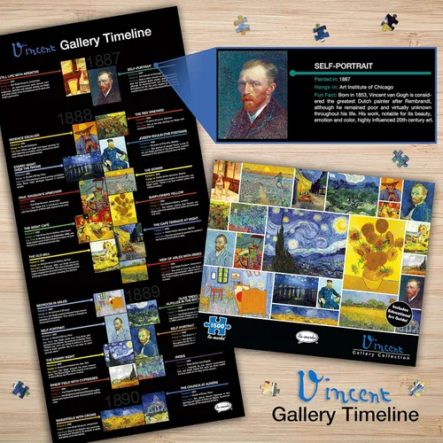 Miniatura 3 de Re-marks Vincent Van Gogh - Rompecabezas artístico de 1500 piezas para todas las edades