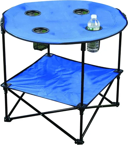Mesa auxiliar portátil para camping, picnic, playa, juegos, camping, y patio, plegable, con funda de transporte para viaje y almacenamiento