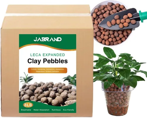 Miniatura 8 de Jabrand 2LB de piedras de arcilla LECA para plantas, piedras de arcilla expandida orgánica de 4mm-16mm para suministros de hidroponía, acuaponía