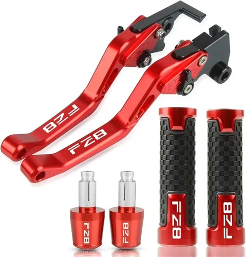 Miniatura 10 de Embrague Accesorios de motocicleta CNC Palanca de embrague de freno Manillar Manillar Agarres extremos para FZ8 FZ-8 2010-2018 2017 2016 2015 2014
