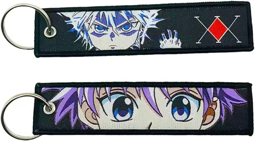 Miniatura 8 de 1 Pack Anime Etiqueta de Llavero Jet Etiqueta de Llavero Dibujos Animados Bordados con Llavero para Motocicletas Accesorios de Coche