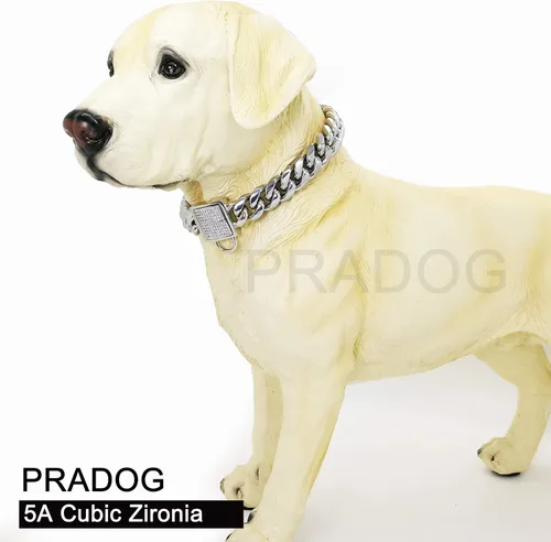 Miniatura 8 de Collar de perro con cierre de circonita de 0.555 pulgadas, collar de metal plateado para cachorros, collar de lujo para perro, pequeño mediano