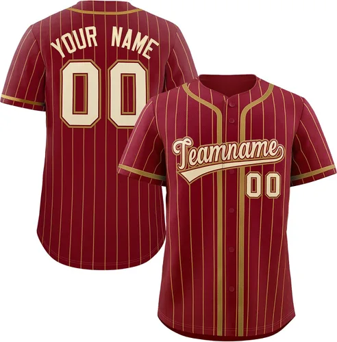 Miniatura 31 de Camiseta de béisbol de rayas finas personalizada hipster hip hop, camisetas deportivas con nombre y número del equipo personalizado para hombres