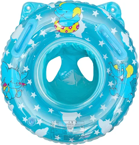 Sealive Flotador de piscina infantil, anillo de natación para bebé con asiento para niños pequeños barco y doble asa, primeros flotadores de piscina