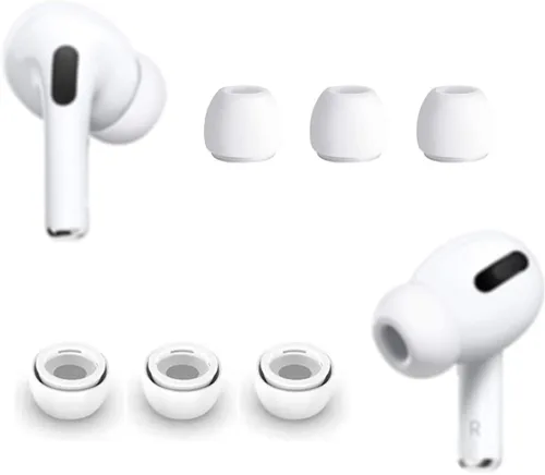 Miniatura 6 de ALXCD 3 pares de almohadillas compatibles con AirPods Pro y auriculares de 2ª generación, S/M/L, 3 tamaños de silicona para auriculares de repuesto