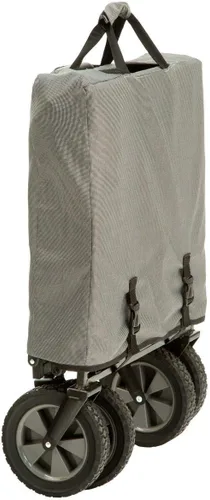Miniatura 3 de Mac Sports - Carretilla plegable para exterior con mesa plegable y soportes para bebidas, color gris