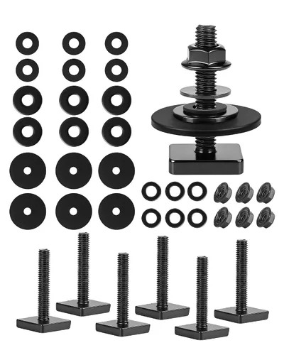 Miniatura 6 de Pernos de ranura en T para barras transversales de techo, plataforma, cesta de carga, adaptador de perno cuadrado en T de acero inoxidable de 4 mm