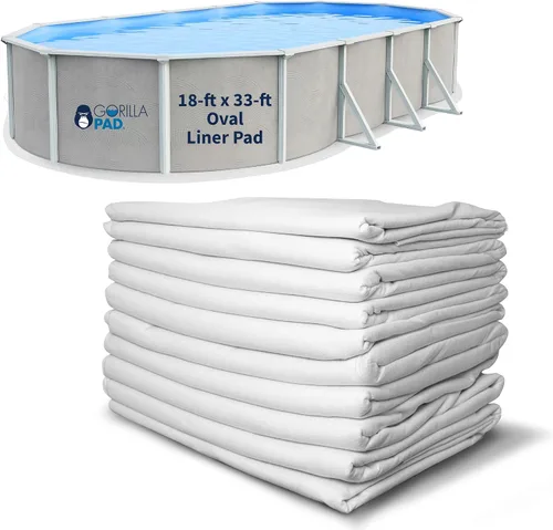 Blue Wave Acolchado ovalado Gorilla para suelo de piscina de 18 pies x 33 pies