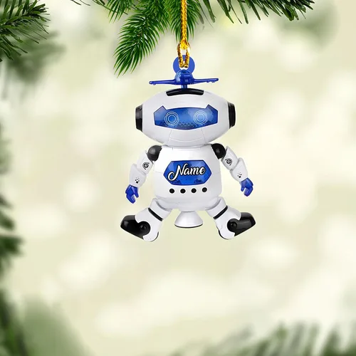 Miniatura 17 de Adorno de robot personalizado 2025, adornos de robot para árbol de Navidad, adorno de robótica, decoración colgante para árbol de Navidad (Robot1)