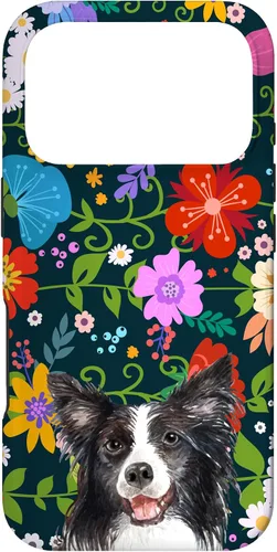 Miniatura 29 de Funda para iPhone 14 Border Collie Ditsy Flower Floral Pattern para mujer