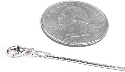 Miniatura 3 de Cadena de plata de ley 925 Collares de cadena de serpiente para mujeres u hombres y pulseras para mujeres u hombres Anti deslustre