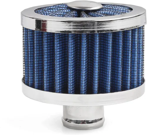 Miniatura 12 de 23mm Filtro de aire para automóvil universal de entrada de aire frío Filtro de ventilación de alta flujo con tapa de respiradero (Negro)