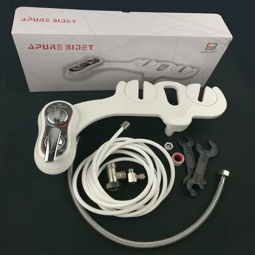 Miniatura 6 de APURE BIDET A121 - Accesorio de bidé de agua caliente y fría para asiento de inodoro - Doble boquilla - Lavado trasero y femenino - Autolimpieza