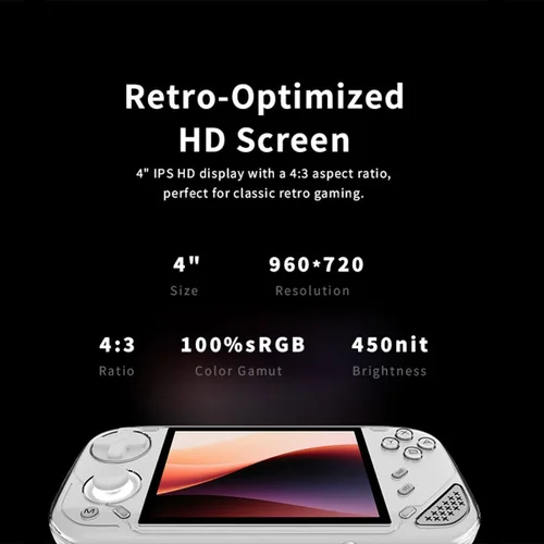 Miniatura 3 de MINILOONG - Consola de juegos, sistema IPS LCD Loong OS de 4 pulgadas, consola de videojuegos con batería de 4000 mAh, con tarjeta DDR4