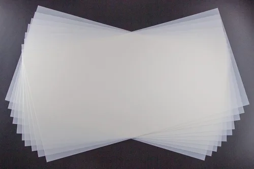 Miniatura 10 de 10 hojas de plantillas de Mylar en blanco de 10 mil, hojas de plantillas en blanco de PET translúcido lechoso de 12 x 12 pulgadas