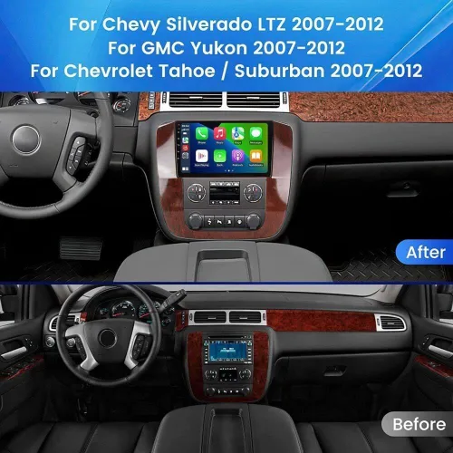 Miniatura 2 de Estéreo de coche doble DIN Android 13 para GMC Yukon para Chevy Tahoe Suburban 07-12 para CarPlay Radio estéreo GPS 2+32G