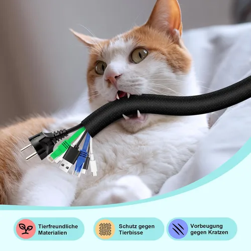 Miniatura 5 de AGPTEK Funda de cable, telar de alambre automotriz, resistente al calor, cubierta de protección de cable de tubo de manga dividida trenzada