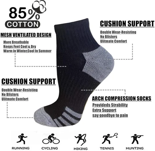 Miniatura 4 de Iseasoo Copper Compression Socks for Men & Women Circulation-Ankle Plantar Fasciitis Socks Support for Athletic Running
