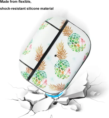 Miniatura 4 de Funda para Airpods Pro, bonita funda de piel con diseño de piña