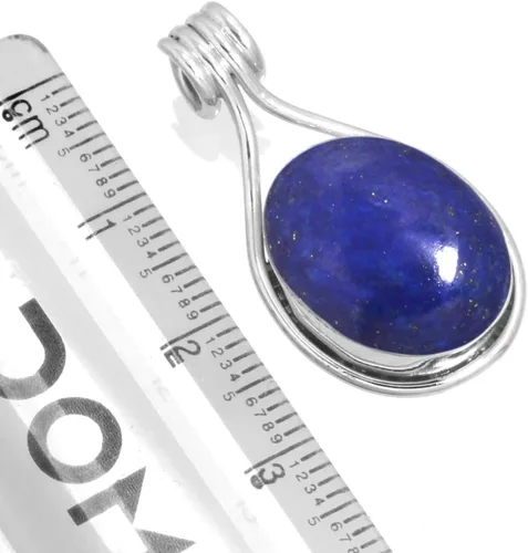 Miniatura 2 de JEWELOPORIUM Colgante de plata de ley 925 hecho a mano para mujer, 12 x 16 pulgadas, con piedras preciosas ovaladas, joyería de plata para regalo