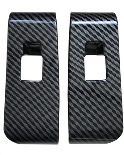 Miniatura 5 de ruihe 4 piezas de fibra de carbono de color de ventana de puerta de automóvil panel de control ajuste para Toyota Highlander 2020 2021 2022 2023
