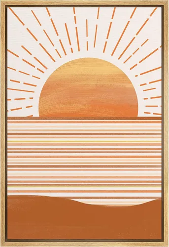 Miniatura 11 de SIGNFORD Lienzo enmarcado para pared, pinos sepia, bosques, bosques, naturaleza, ilustraciones de área silvestre, arte digital, arte moderno