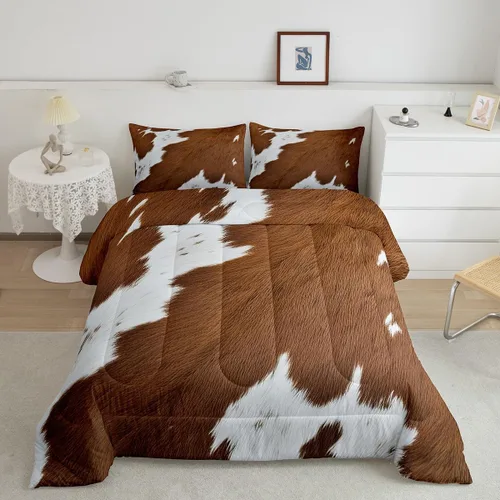 Miniatura 19 de jejeloiu Juego de edredón con patrón de corona, edredón estampado King y Queen para niños y adolescentes, juego de ropa de cama moderno de arte