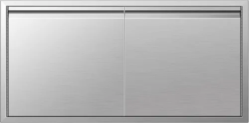 Miniatura 13 de Puertas de cocina para exteriores de 26 pulgadas de ancho x 24 pulgadas de alto con mango horizontal, puertas de acceso dobles para barbacoa, acero