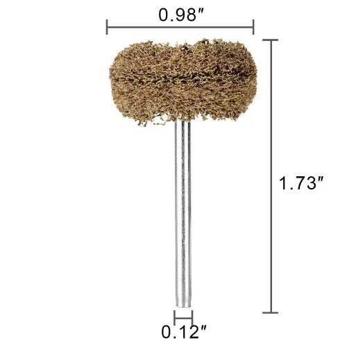 Miniatura 4 de Rocaris Paquete de 100 ruedas abrasivas, ruedas de pulido abrasivo de 1 pulgada (0.984 in) para herramientas rotativas, vástago de 1/8 (0.118 in)
