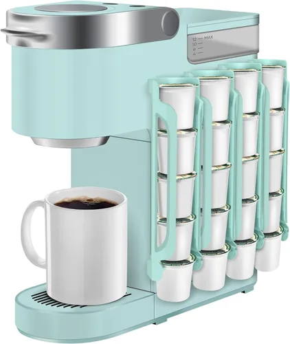 Miniatura 8 de Soporte para tazas K para Keurig: soportes para cápsulas de café para mostrador de espacio pequeño, soportes para Kcup para montaje en pared