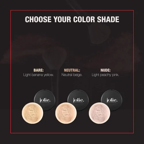 Miniatura 4 de Jolie - Polvo translúcido suelto para la cara, polvo de fijación de maquillaje ultra fino y sedoso (Nude 01A)
