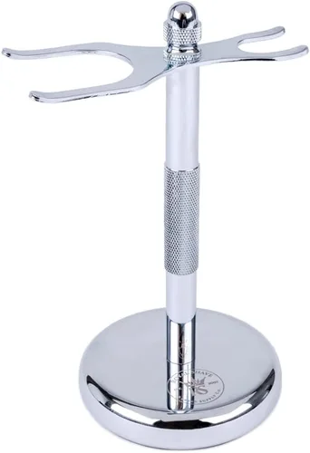 RoyalShave - Soporte de seguridad para afeitar y cepillos, cromo pulido Negro