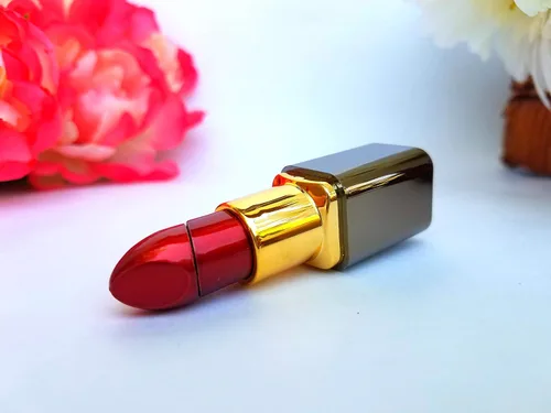 Miniatura 5 de Encendedor de butano en forma de lápiz labial, recargable para mujer, encendedor novedoso (azul)