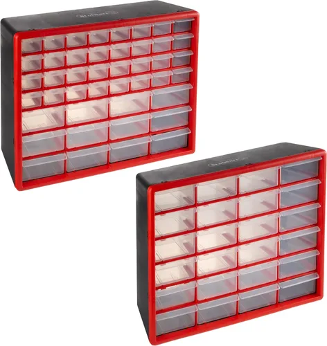 Miniatura 14 de Stalwart Organizador de Piezas Pequeñas de Plástico de 39 Cajones - Cajones de Almacenamiento de Escritorio o Pared para Organizar Ferretería