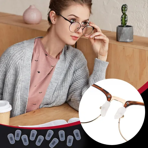 Miniatura 7 de Almohadillas de nariz para gafas, almohadillas de silicona suave para la nariz, almohadillas deslizantes para puente nasal, protectores de nariz