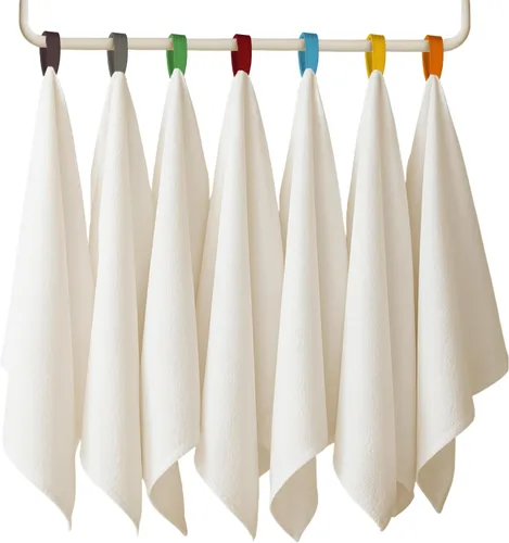 Miniatura 28 de Toallas de saco de harina Toalla de té para manualidades, plato de cocina, toalla de algodón en blanco para bordado, funda de lino para hornear