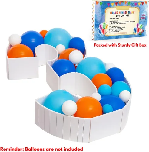 Miniatura 4 de Marco de número 3 para rellenar con un mosaico de globos, para iluminar marquesina, tablero grande y precortado de espuma, fondo decorativo