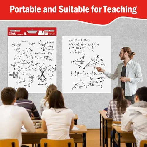 Miniatura 5 de VISCOO Thickened Sticky Easel Pad, 20 x 23 Inches Flip Chart Paper for Teachers,Giant Self-Stick Chart Paper for Wall, Anchor Chart Paper for Office