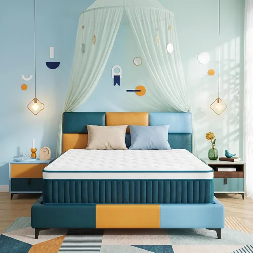 Miniatura 24 de inight Colchón híbrido tamaño Queen de 10 pulgadas, soporte firme medio para peso promedio (130-230 libras), espuma Nebulign de apoyo y bobinas